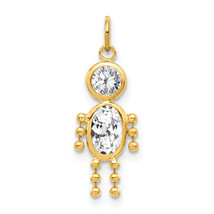 14k April Boy Birthstone Charm XCK163 - $101.35