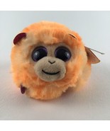 Ty Puffies Coconut Bean Bag Plush Stuffed Animal 3&quot; Toy Orange Monkey wi... - £10.12 GBP