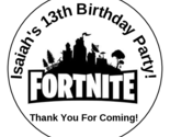 12 Personalized FortNite Birthday Party Favor Stickers, Labels, Tags, 2.... - $8.99