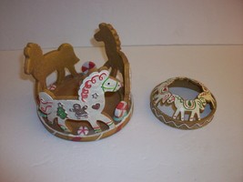 Yankee Candle Cream Colored Ponies Jar Holder and Matching Illuma Lid - £33.34 GBP