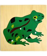 Frog Puzzle NOS Handmade Vintage c2000 Wood Frame Tray New Open Box GstRm - $742.27 MXN