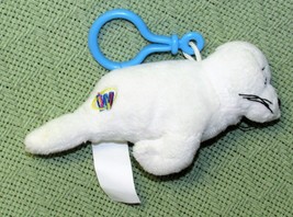 Ganz Kinz Klip Plush Clip On Mini Plush Seal White Webkinz Stuffed Animal 6&quot; Toy - £7.07 GBP