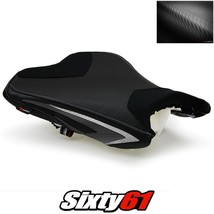 Kawasaki ZX6R Seat Cover 2013-2017 2018 Front Black Silver Luimoto Carbon Suede - £119.90 GBP
