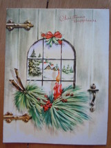 Vintage Christmas Happiness Wipco Greeting Card - $2.99