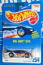 Hot Wheels Mid 1990s Mainline #254 Sol-Aire CX4 Blue w/ 7SPs RACE TEAM - £3.71 GBP