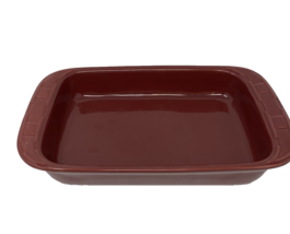 Longaberger Pottery Woven Traditions 8 x 13 Rectangular Baking Dish Paprika - $37.99