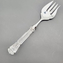 Reed and Barton Stainless Steel Crystal Glass Handle Salad Serving Fork - £14.97 GBP