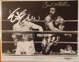 ROCKY Dual Signed Autographed Photo 8x10 STALLONE Apollo Creed CARL WEAT... - £293.17 GBP