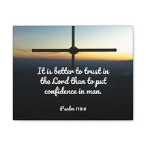  Psalm 118:8 Better To Trust Bible Verse Canvas Christian Wall A - £59.41 GBP+