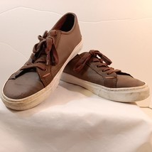 Kid&#39;s Levi&#39;s 501 Brown Faux Leather Tennis Shoes/ Sneakers Size: 3 - $11.88