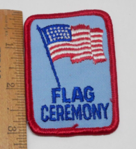 Light Blue With Red Trim Flag Ceremony Girl Scouting Activity Embroidered Patch - £5.58 GBP
