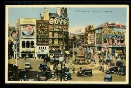 Vintage Postcard London UK Piccadilly Circus Guinness Ad Wrigleys Ad Eros Statue - £7.88 GBP