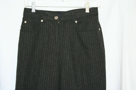 ANN TAYLOR Wool Dress Pants Dark Gray with pin stripes Size 2, lined EUC - £9.48 GBP