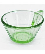 Vintage Tiffin Green Uranium Vaseline Glass Handled Creamer US Glass - £14.23 GBP