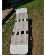 Vintage Aluminum Tri Folding Vinyl PVC Chaise Lounge Chair Pool Beach Lawn  - €42,99 EUR