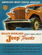 1947 Willys - Overland - Jeep Trucks - Promotional Advertising Poster - £26.37 GBP
