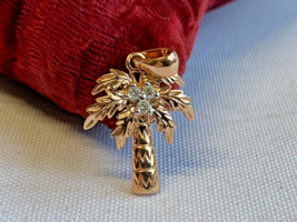 14K Rose Gold Diamond Pendant 2.18g Fine Jewelry Coconut / Palm Tree Charm - £148.58 GBP