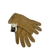 Vintage NWT Aris Gloves The Snuggler Womens Brown Faux Leather Size Medium - $254.68 MXN