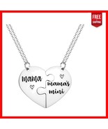 Engraved Mama and Mini Heart Necklaces - Ideal Gifts for Moms from Daugh... - $42.68 CAD