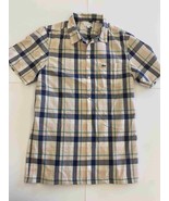 LACOSTE PLAID WOVEN YARN DYE SHORT SLEEVE SHIRT CH0960 51 3DC PNK/NVY NE... - $25.00