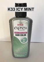 Kiss Express Semi Permanent Hair Color K33 Icy Mint 3.5 Fl. Oz. - £3.98 GBP
