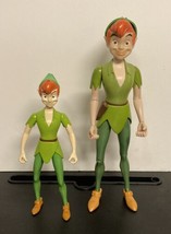 Disney -Peter Pan 12”&amp; 9” action figures. Rare! EX - $89.09