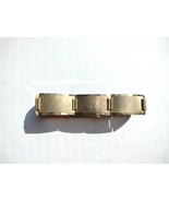 Vintage Panel Bracelet Gold Tone Etched Design by Anson 7&quot; Long 70&#39;s Bra... - $9.50