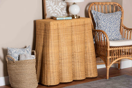 Claire Rectangular Natural Rattan Console Table - $7,808.74 MXN