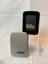 1996 Zippo The Beatles Lighter Band Logo Black Crackle Sticker Sealed In Tin - £118.23 GBP