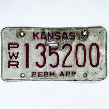  United States Kansas Permanent Power Unit License Plate PWR 135200 - £14.69 GBP