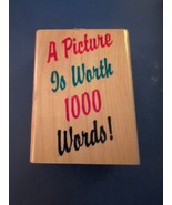 Inkadinkado rubber stamp &quot;A Picture Is Worth 1000 Words&quot; 5282 * N - $10.75 CAD