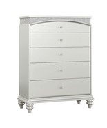 Maverick 5 Storage Drawers Chest, Platinum Finish - $20,101.02 MXN
