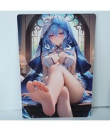 Shorekeeper Feet Waifu Card Anime Girl Wall Art Double Sided Oversized B... - $428.96 MXN