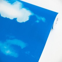 Blue Blue Sky - Vinyl Self-Adhesive Wallpaper Prepasted Wall Stickers Wa... - £20.16 GBP