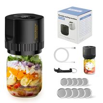 Mason Jar Vacuum Sealer Upgrade Auto Stop Electric Mason Jar Vacuum Sealer Kit 8 - £15.78 GBP