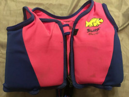 Girls Child Kids Floataion Vest Size  L Chest 22  33 To 45 Lbs Pink - £3.64 GBP
