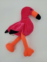 8&quot; Genich Flamingo Pink Black Plush Beanbag Stuffed Animal Floppy Toy B61 - $9.99