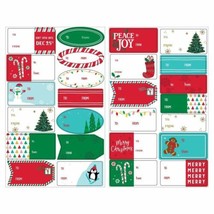 Christmas Gift Adhesive Labels 150 Ct Value Pack Red Green Blue - $3.70