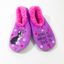Snoozies Women&#39;s Home is Where The Dog Is Non Skid Slippers Medium 7/8 - $12.86