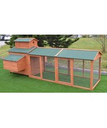 10&#39; ft Wood Chicken Coop Backyard Hen Run House Chicken 6 Nesting Box &amp; Run - $13,735.30 MXN