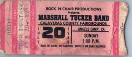 Marshall Tucker Band Ticket Stub July 20 1980 Angels Camp California - $49.32