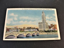 Municipal Buildings and Le Vegue-Lincoln Tower -Columbus, Ohio-1954 Postcard. - £5.12 GBP