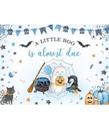 A Little Boo is Almost Due Baby Boy  Baby Shower Edible Cake Topper Deco... - $238.69 MXN