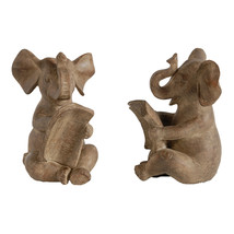Sitting Elephant Figurine Sculpture Bookends 4.3x4x6&quot; - £45.21 GBP
