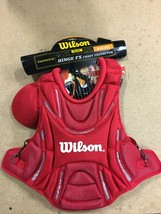 WILSON PRO STOCK HINGE FX FASTPITCH SOFTBALL CHEST PROTECTOR RED 14&quot; 3340 - £33.47 GBP