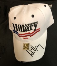 HILLARY PRESIDENT CLINTON CAMPAIGN HAT WHITE RED BLUE SIGNATURE DEMOCRAT... - $9.99