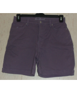 EXCELLENT WOMENS Gloria Vanderbilt Amanda 5 POCKET PURPLE DENIM SHORTS  ... - $28.01