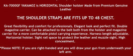 Fits Kimber Carry II 45 ACP 4”BBL Leather Shoulder Holster Double Mag #1468# RH image 9