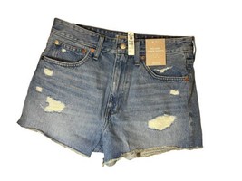 Madewell Relaxed Denim Shorts Renfield Wash Destructed Edition ND697 Size 27 NEW - £27.37 GBP