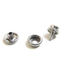 Snap Cap &amp; Socket, Stainless Steel w/ 3/8&quot; Inch #8 Wood Screw Stud - $132.96 MXN+